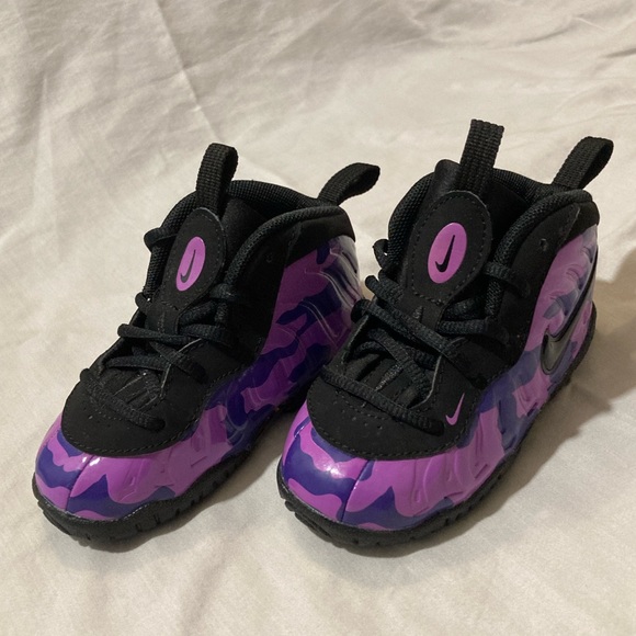 Nike Air Little Posite Pro - Purple Camo - 6C - Rare NWOT - Picture 2 of 7